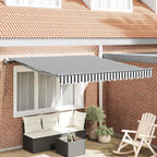 vidaXL Markise Automatisch Anthrazit und Weiß 300x250 cm