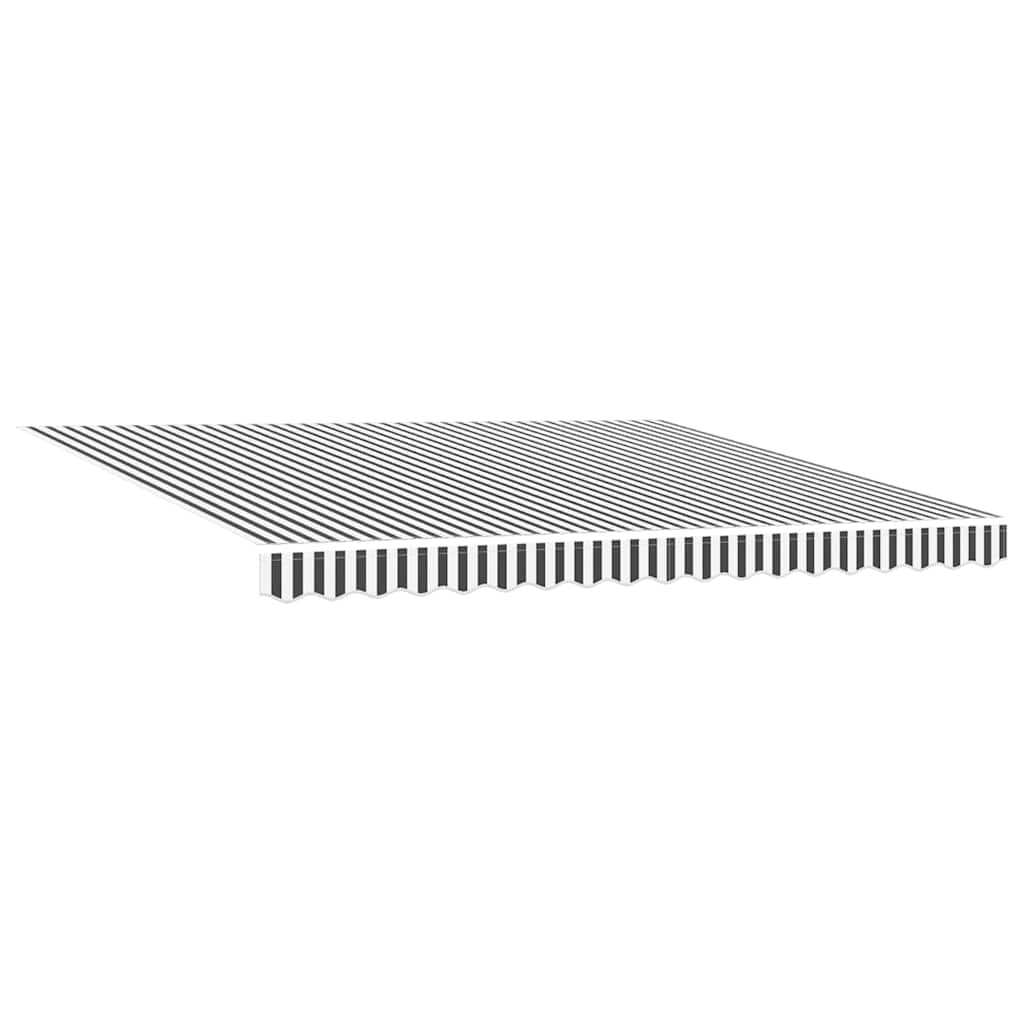 vidaXL Markise Manuell mit LEDs Anthrazit & Weiß 400x300 cm