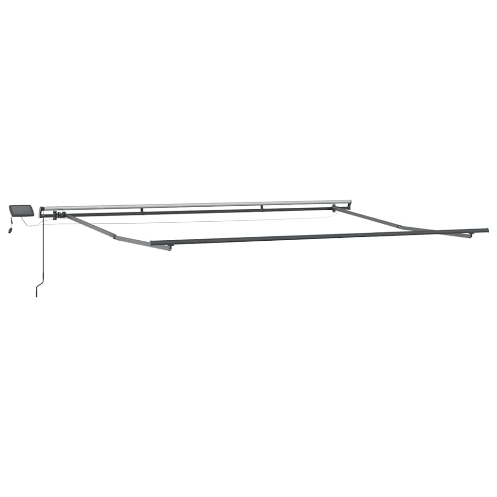 vidaXL Markise Manuell mit LEDs Anthrazit & Weiß 400x300 cm