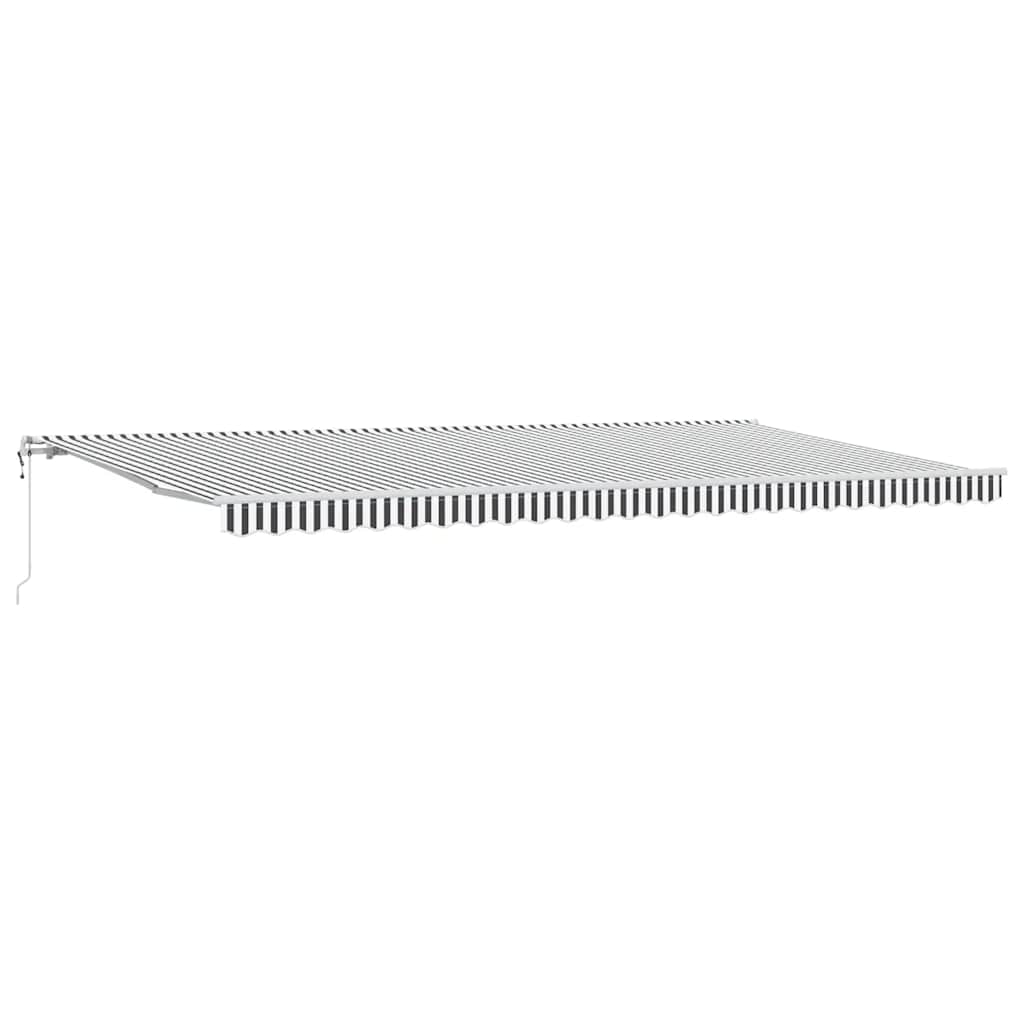 vidaXL Markise Automatisch Einziehbar Anthrazit und Weiß 600x300 cm