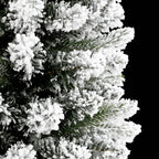 vidaXL Künstlicher Weihnachtsbaum Schlank mit Schnee 120 cm PVC & PE
