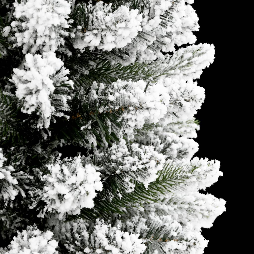 vidaXL Künstlicher Weihnachtsbaum Schlank mit Schnee 120 cm PVC & PE