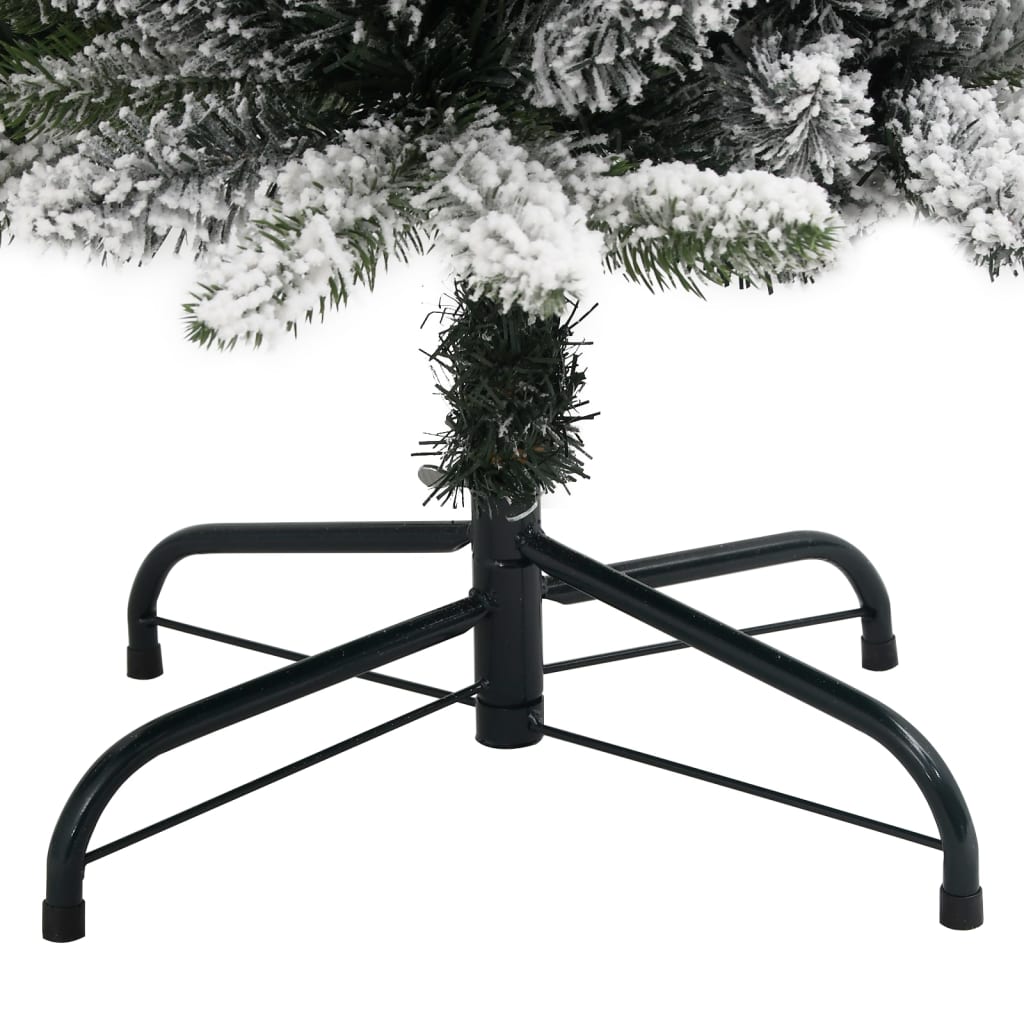 vidaXL Künstlicher Weihnachtsbaum Schlank mit Schnee 120 cm PVC & PE
