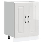 vidaXL Spülenunterschrank Kalmar Hochglanz-Weiß 60x46x81,5 cm