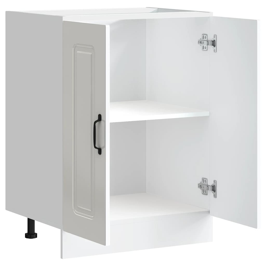vidaXL Spülenunterschrank Kalmar Hochglanz-Weiß 60x46x81,5 cm