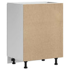 vidaXL Spülenunterschrank Kalmar Hochglanz-Weiß 60x46x81,5 cm