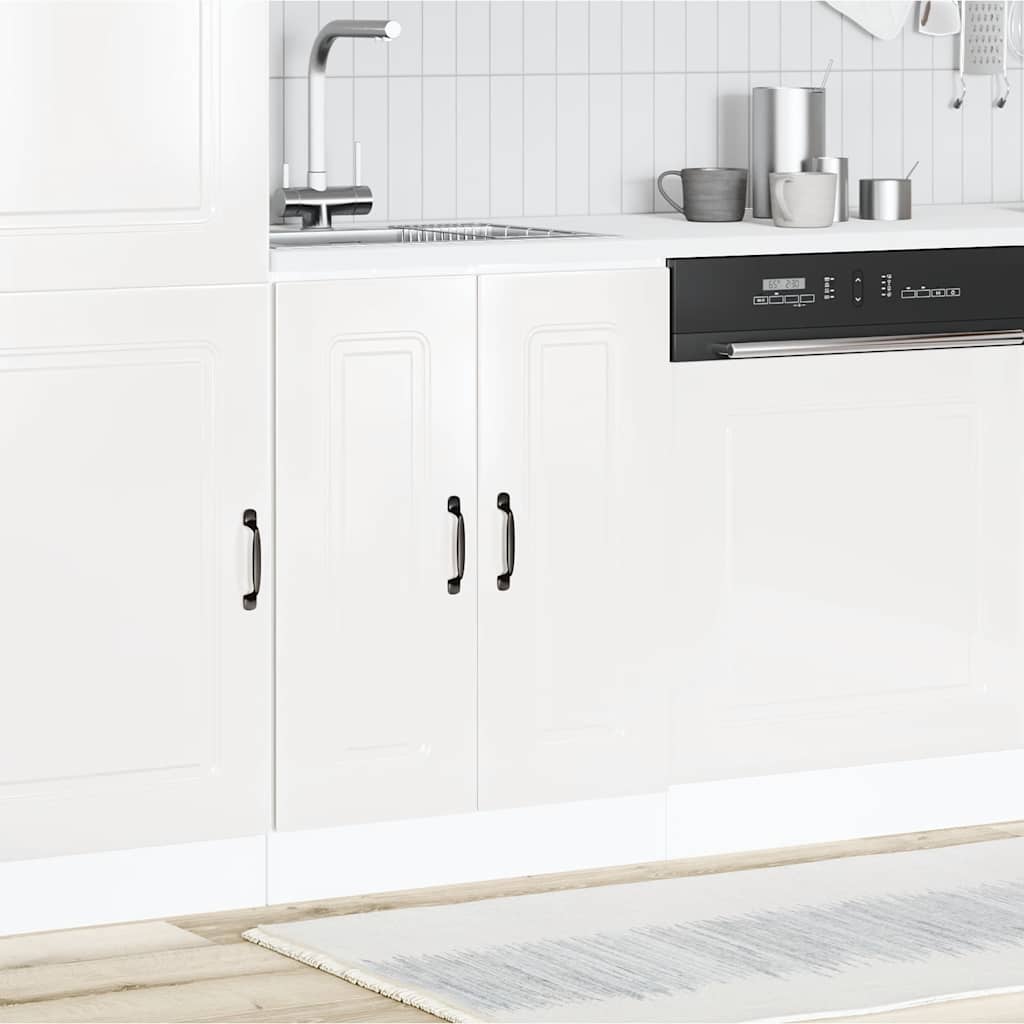 vidaXL Spülenunterschrank Kalmar Hochglanz-Weiß 60x46x81,5 cm