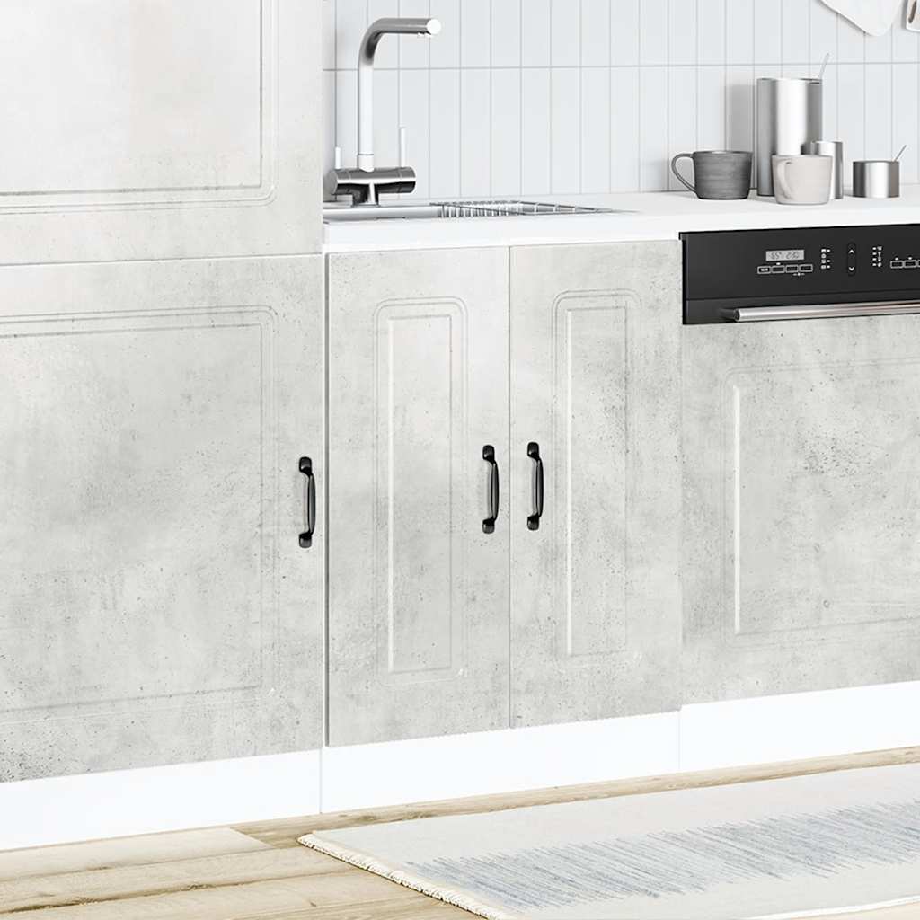 vidaXL Spülenunterschrank Kalmar Betongrau 60x46x81,5 cm Holzwerkstoff