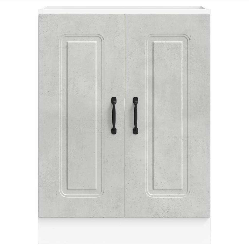 vidaXL Spülenunterschrank Kalmar Betongrau 60x46x81,5 cm Holzwerkstoff