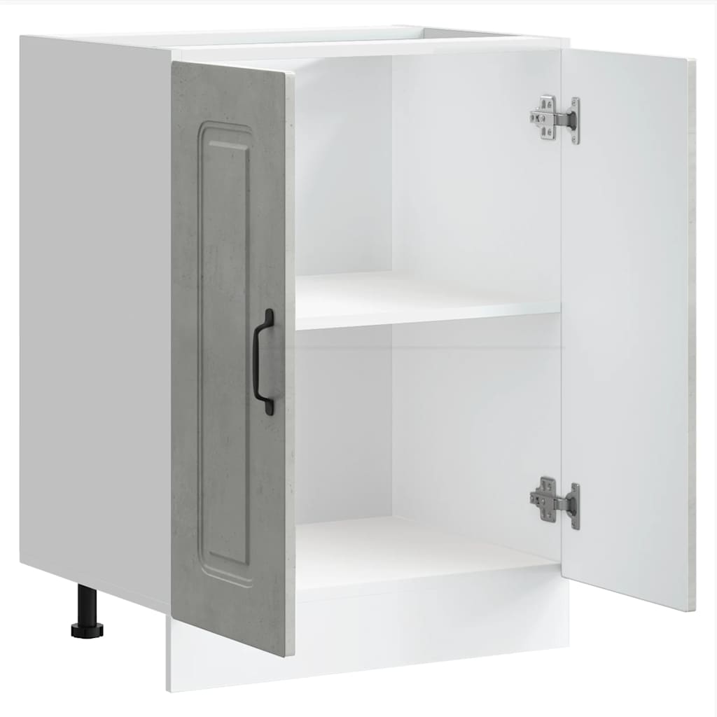 vidaXL Spülenunterschrank Kalmar Betongrau 60x46x81,5 cm Holzwerkstoff