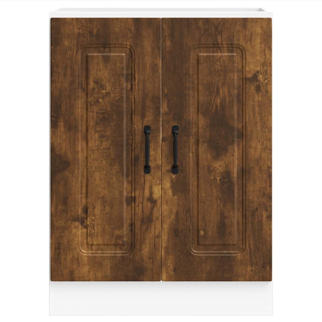vidaXL Spülenunterschrank Kalmar Räuchereiche 60x46x81,5 cm