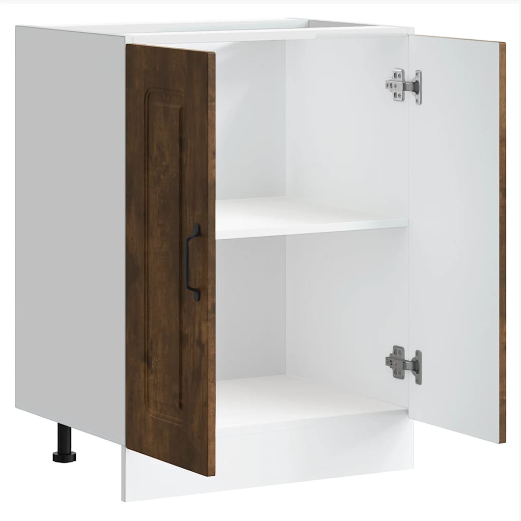 vidaXL Spülenunterschrank Kalmar Räuchereiche 60x46x81,5 cm