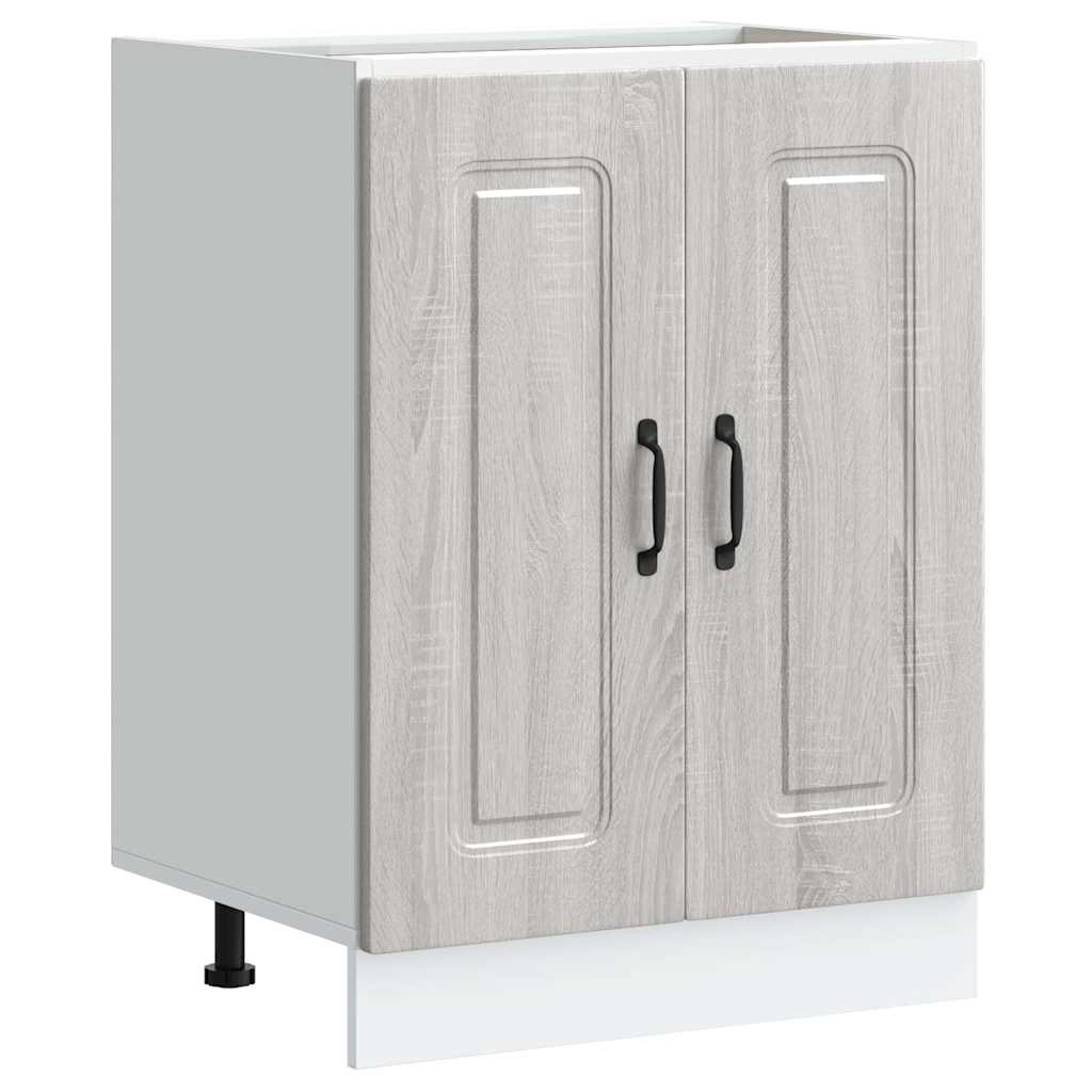 vidaXL Spülenunterschrank Kalmar Grau Sonoma 60x46x81,5 cm