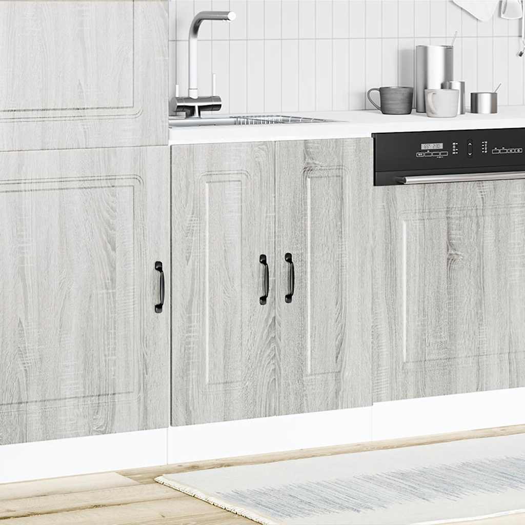 vidaXL Spülenunterschrank Kalmar Grau Sonoma 60x46x81,5 cm