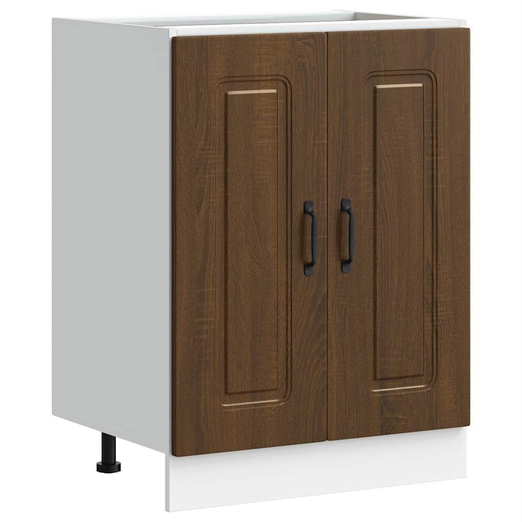 vidaXL Spülenunterschrank Kalmar Braun Eichen-Optik 60x46x81,5 cm