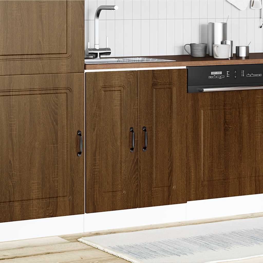 vidaXL Spülenunterschrank Kalmar Braun Eichen-Optik 60x46x81,5 cm