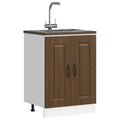 vidaXL Spülenunterschrank Kalmar Braun Eichen-Optik 60x46x81,5 cm