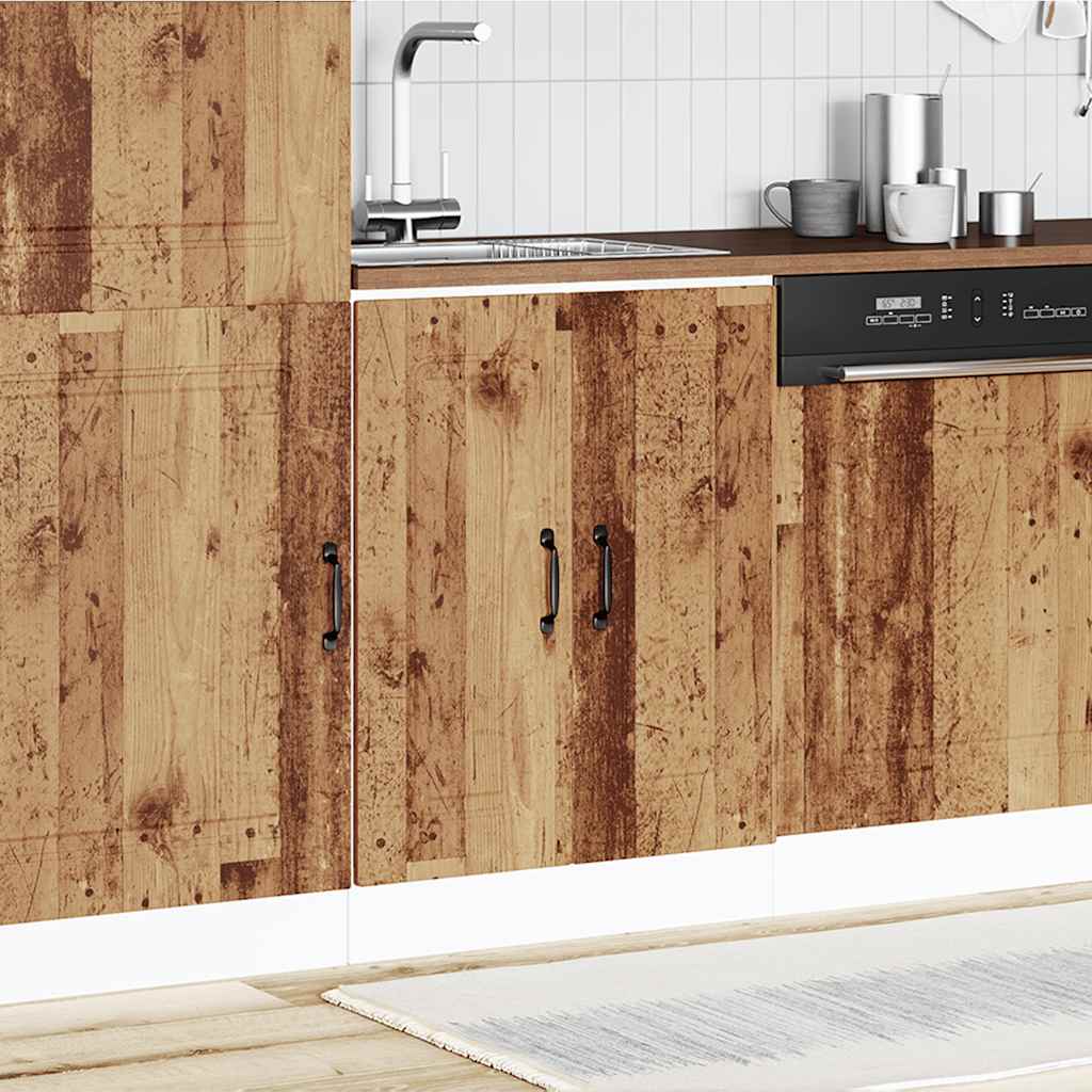 vidaXL Spülenunterschrank Kalmar Altholz-Optik 60x46x81,5 cm