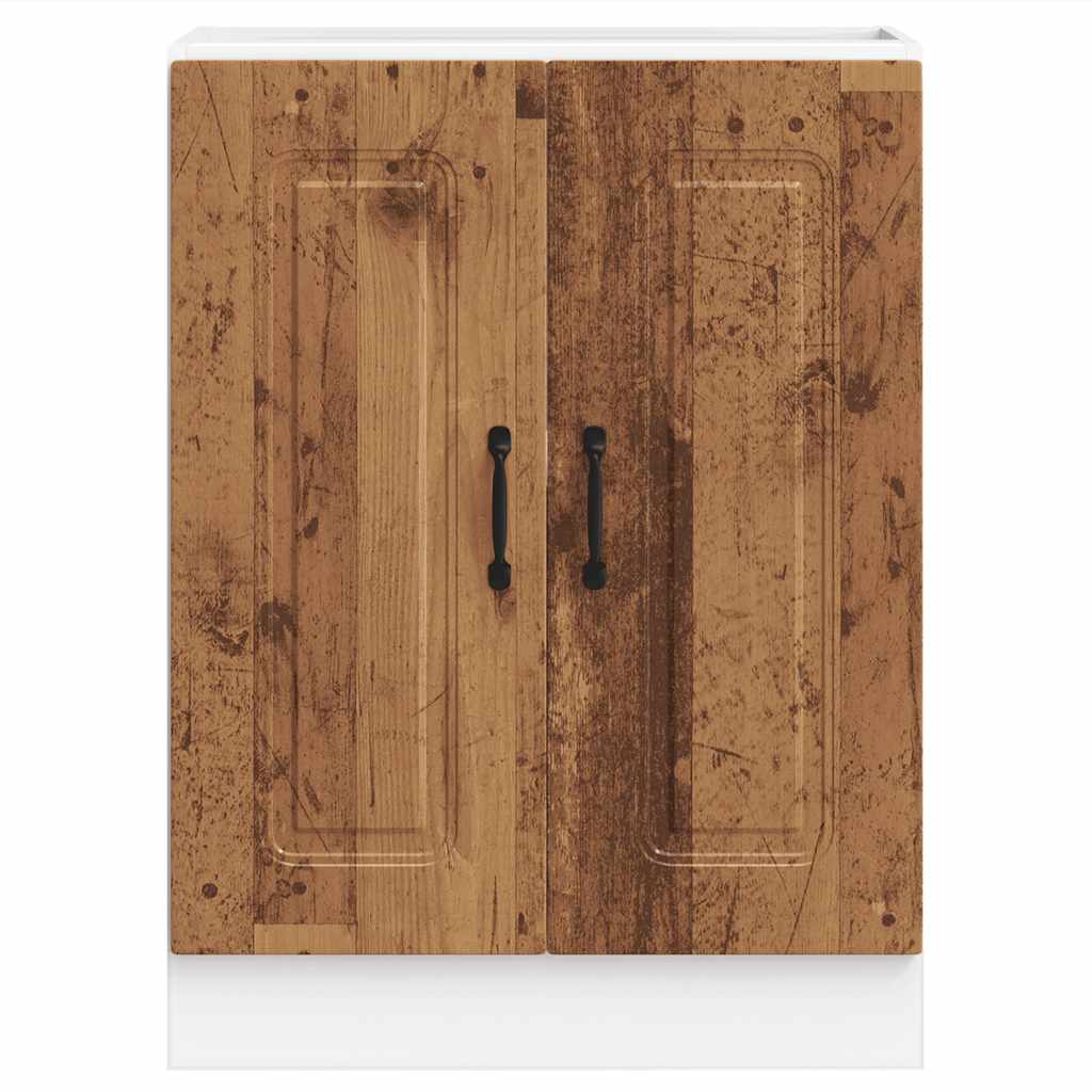 vidaXL Spülenunterschrank Kalmar Altholz-Optik 60x46x81,5 cm