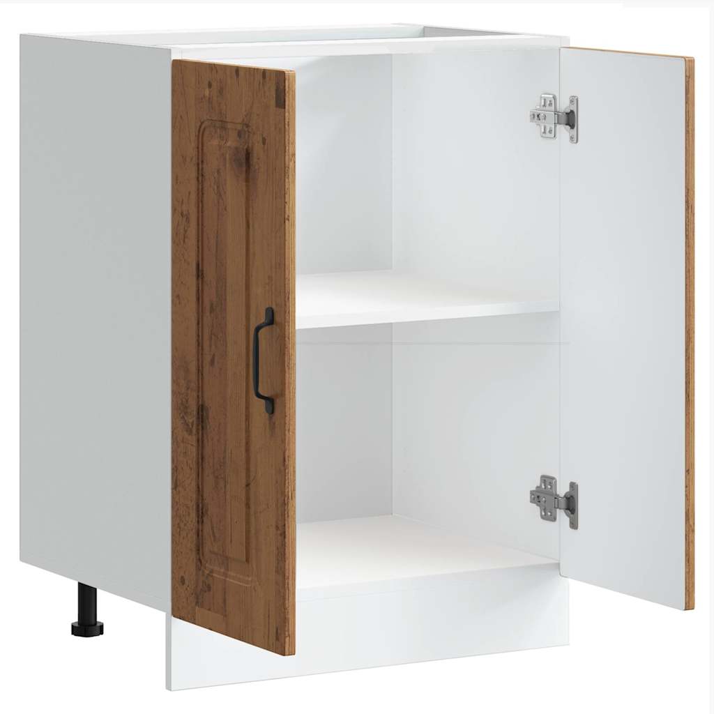 vidaXL Spülenunterschrank Kalmar Altholz-Optik 60x46x81,5 cm