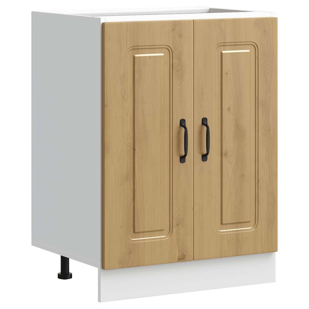 vidaXL Spülenunterschrank Kalmar Artisan-Eiche 60x46x81,5 cm