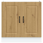 vidaXL Spülenunterschrank Kalmar Artisan-Eiche 80x46x81,5 cm