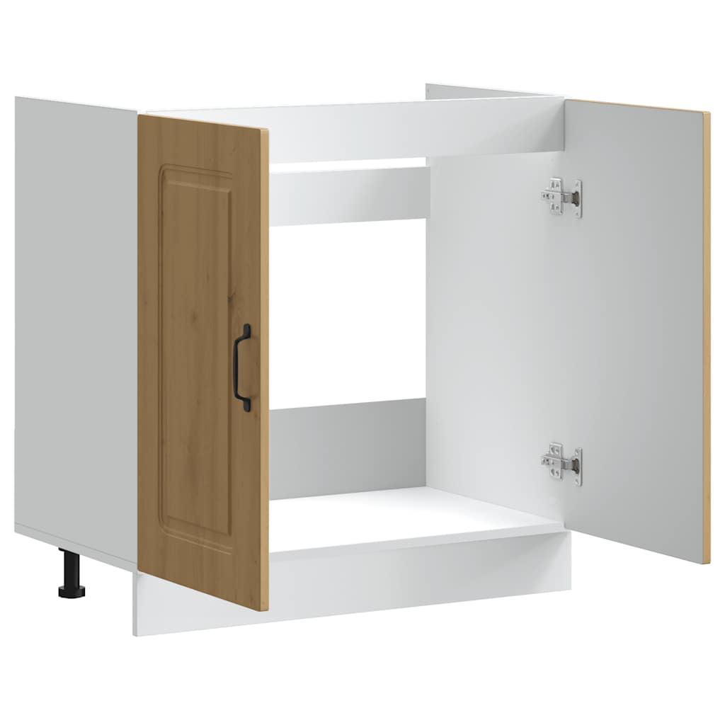 vidaXL Spülenunterschrank Kalmar Artisan-Eiche 80x46x81,5 cm