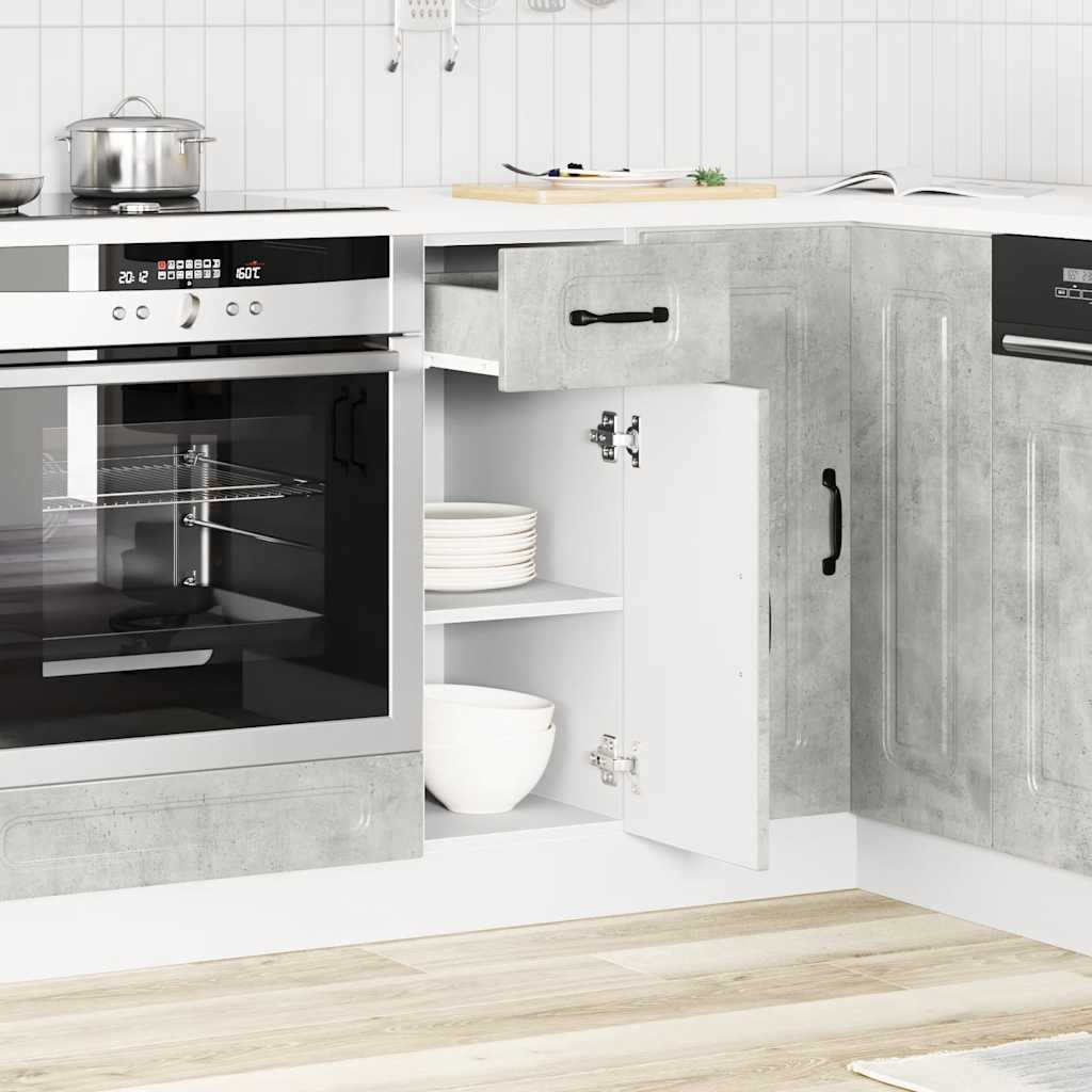 vidaXL Küchenunterschrank Kalmar Betongrau Holzwerkstoff