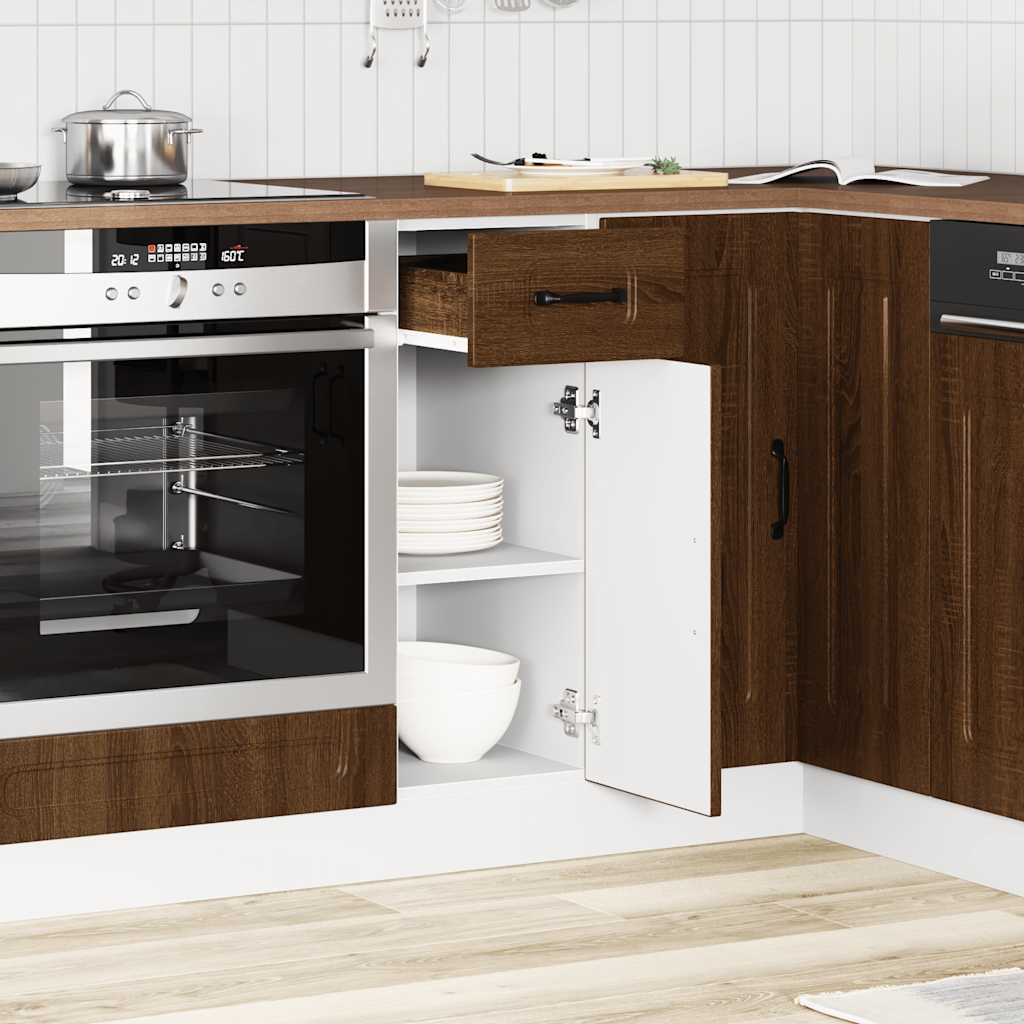 vidaXL Küchenunterschrank Kalmar Braun Eichen-Optik Holzwerkstoff