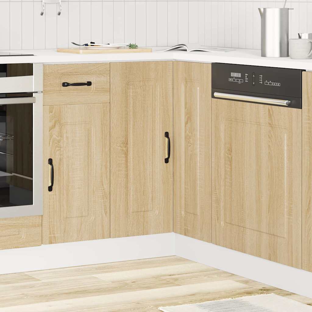 vidaXL Küchen-Eckunterschrank Kalmar Sonoma-Eiche Holzwerkstoff