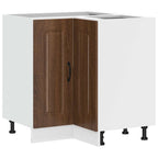 vidaXL Küchen-Eckunterschrank Kalmar Braun Eichen-Optik Holzwerkstoff