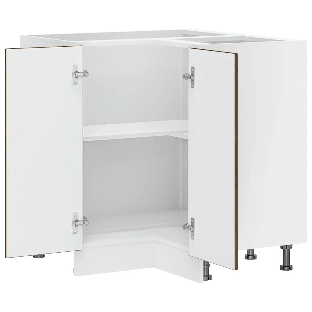 vidaXL Küchen-Eckunterschrank Kalmar Braun Eichen-Optik Holzwerkstoff