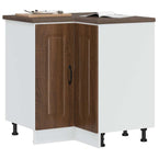 vidaXL Küchen-Eckunterschrank Kalmar Braun Eichen-Optik Holzwerkstoff