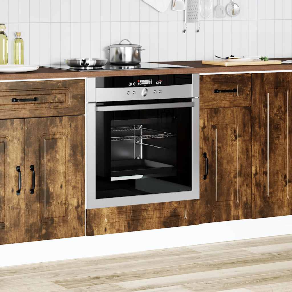 vidaXL Herdumbauschrank Kalmar Räuchereiche Holzwerkstoff