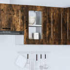 vidaXL Küchen-Hängeschrank mit Glastür Kalmar Räuchereiche Holzwerkstoff