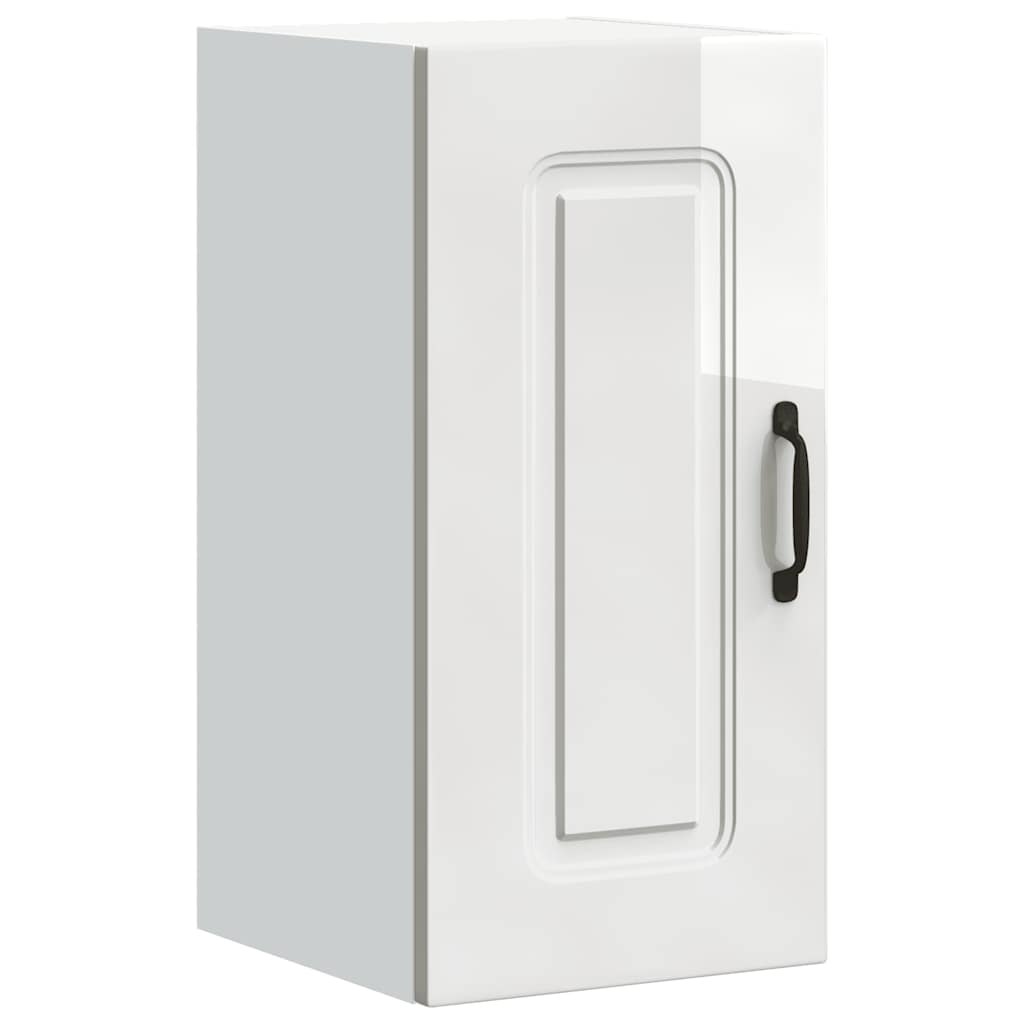 vidaXL Küchen-Hängeschrank Kalmar Hochglanz-Weiß Holzwerkstoff