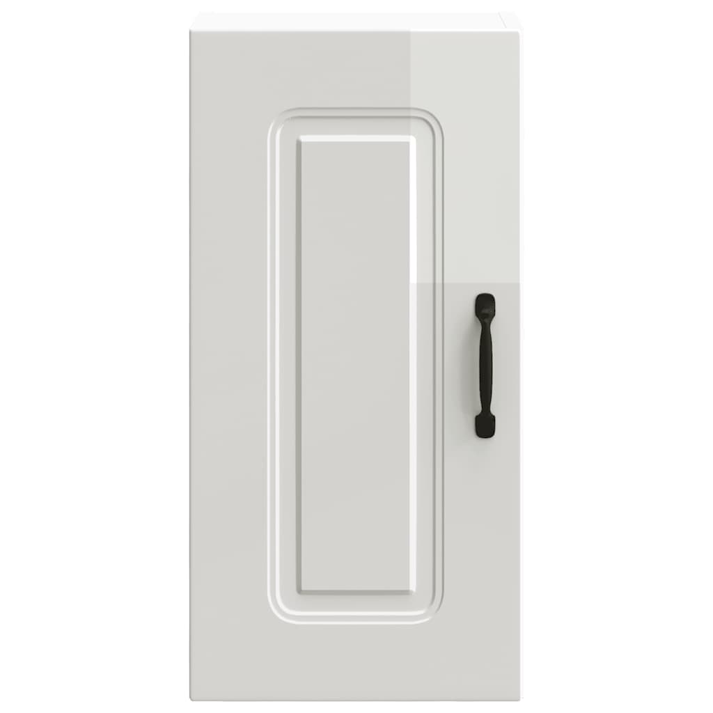 vidaXL Küchen-Hängeschrank Kalmar Hochglanz-Weiß Holzwerkstoff