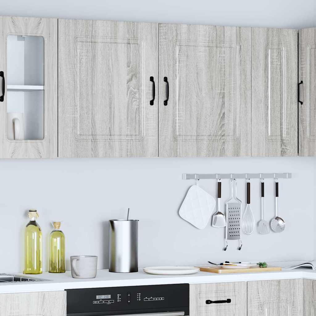 vidaXL Küchen-Hängeschränke 2 Stk. Kalmar Grau Sonoma Holzwerkstoff