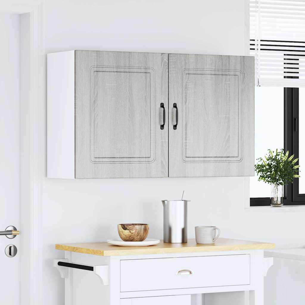 vidaXL Küchen-Hängeschränke 2 Stk. Kalmar Grau Sonoma Holzwerkstoff