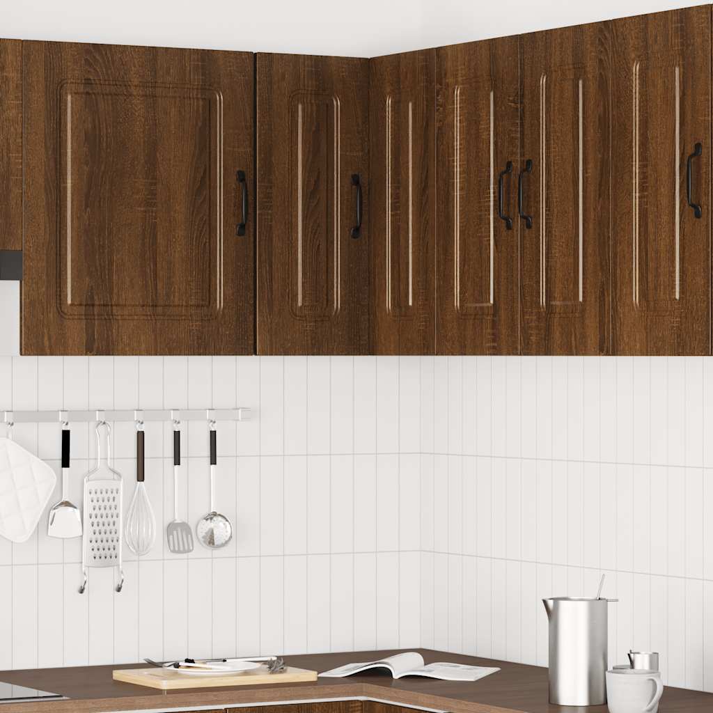 vidaXL Küchen-Eckhängeschrank Kalmar Braun Eichen-Optik Holzwerkstoff