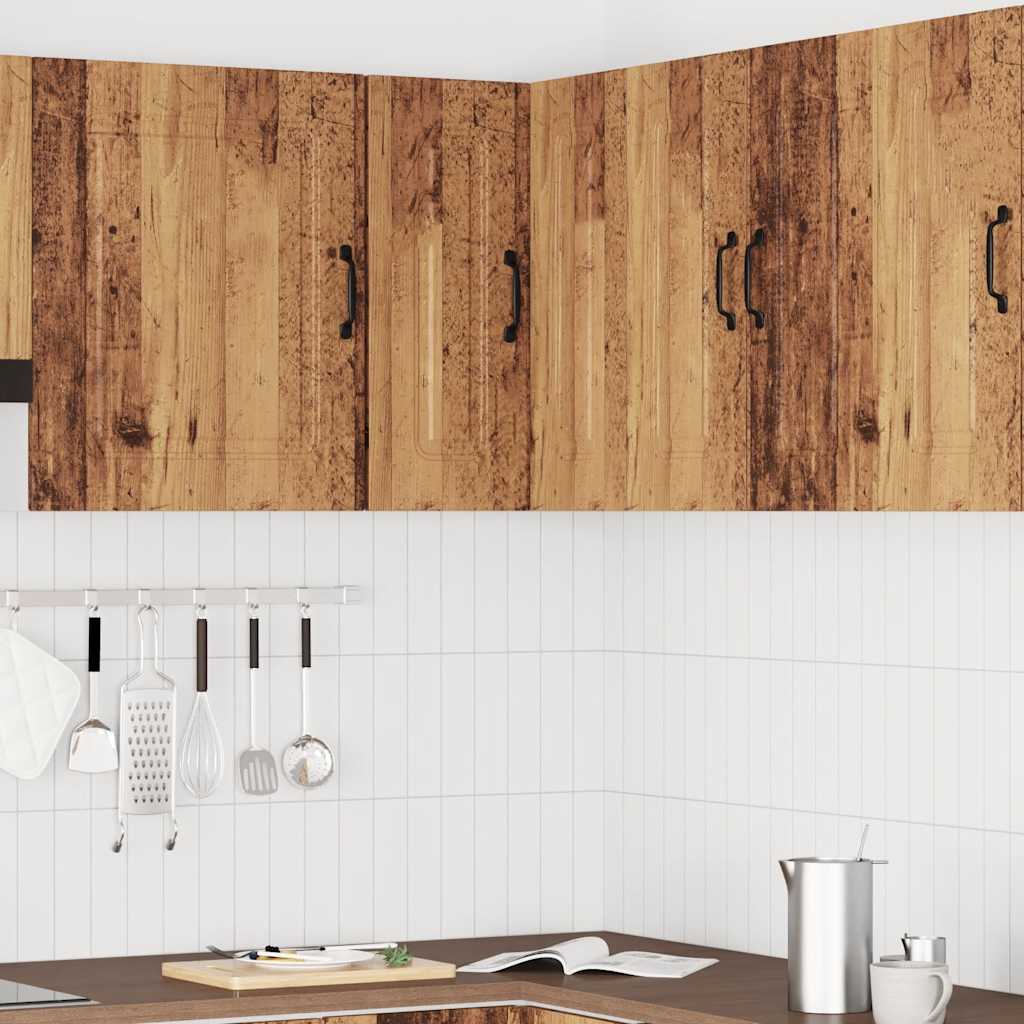 vidaXL Küchen-Eckhängeschrank Kalmar Altholz-Optik Holzwerkstoff