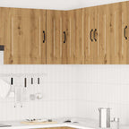 vidaXL Küchen-Eckhängeschrank Kalmar Artisan-Eiche Holzwerkstoff