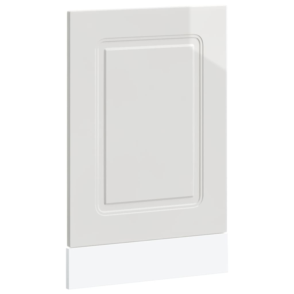 vidaXL Geschirrspülerblende Kalmar Hochglanz-Weiß 45x1,5x57 cm
