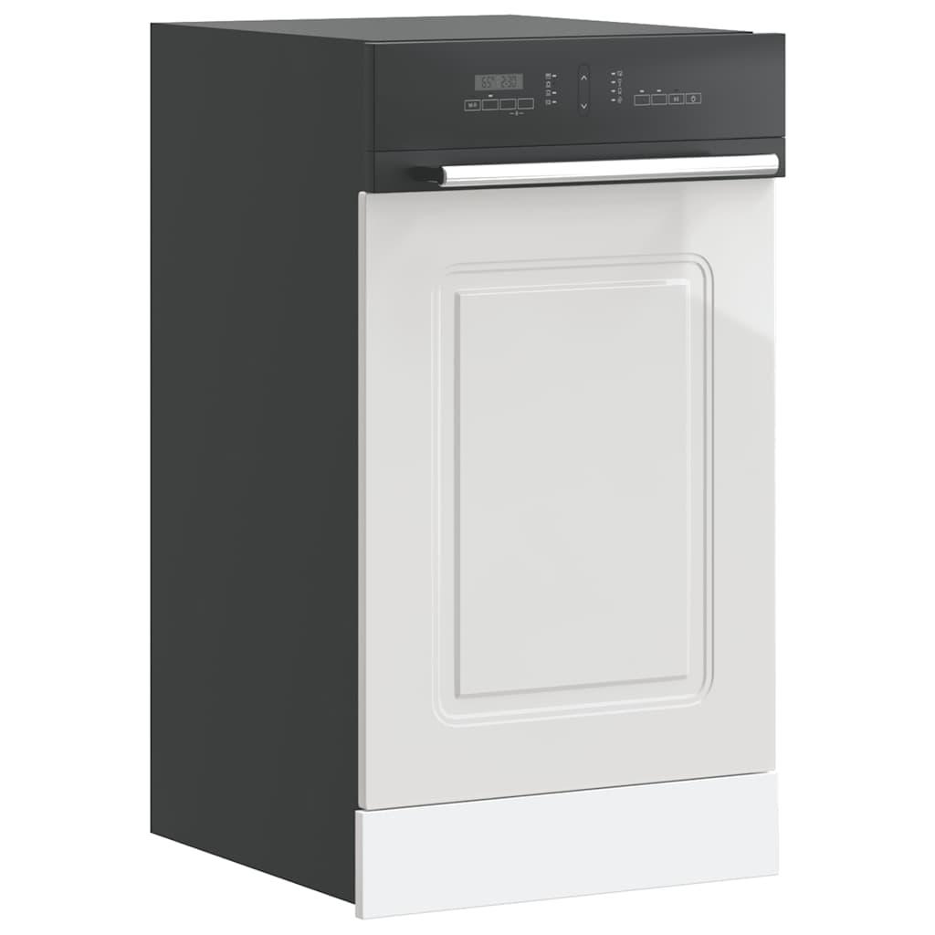 vidaXL Geschirrspülerblende Kalmar Hochglanz-Weiß 45x1,5x57 cm