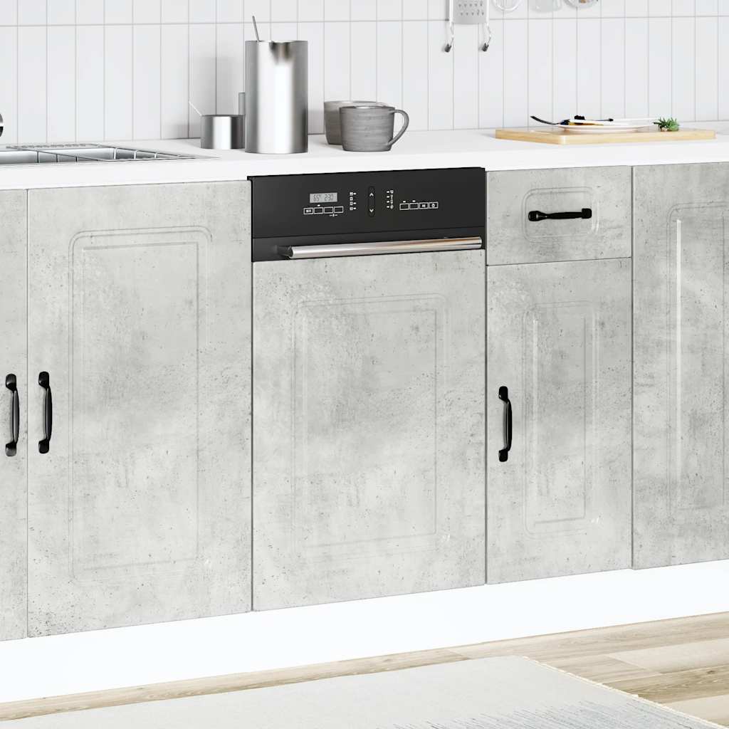 vidaXL Geschirrspülerblende Kalmar Betongrau 45x1,5x57cm Holzwerkstoff
