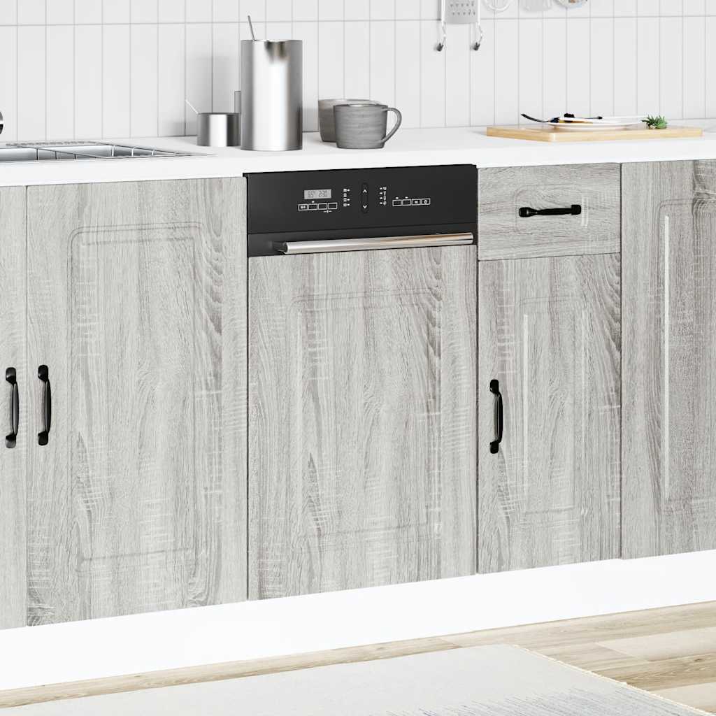 vidaXL Geschirrspülerblende Kalmar Grau Sonoma 45x1,5x57 cm