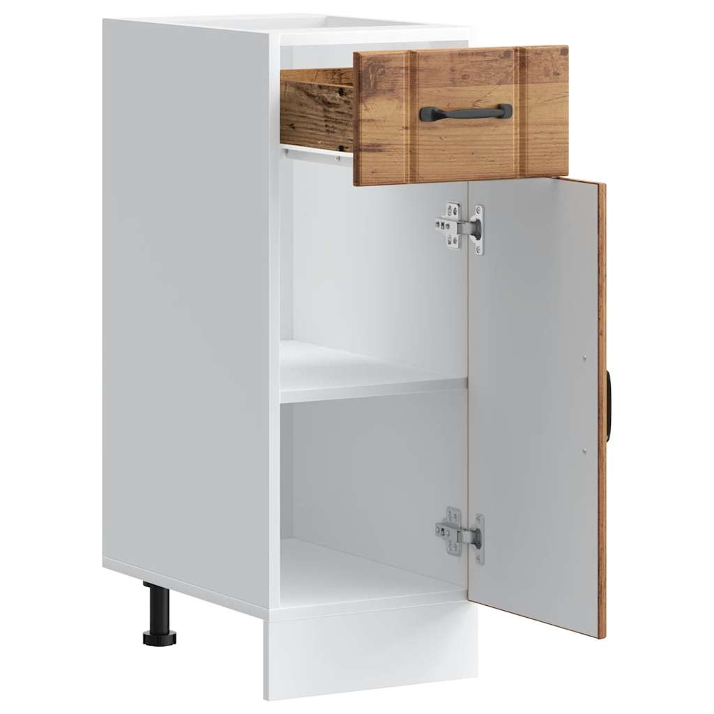 vidaXL Küchen-Unterschrank Lucca Altholz-Optik Holzwerkstoff