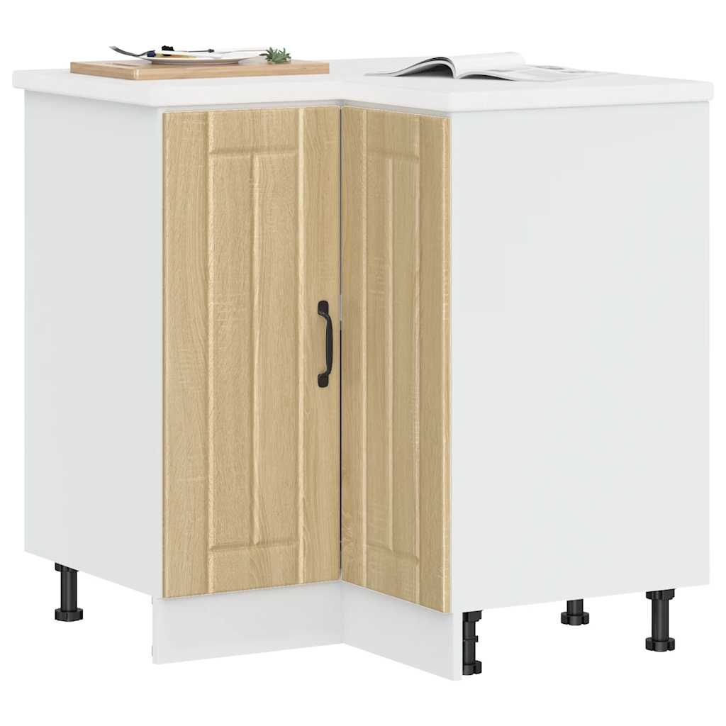vidaXL Küchen-Eckunterschrank Lucca Sonoma-Eiche Holzwerkstoff