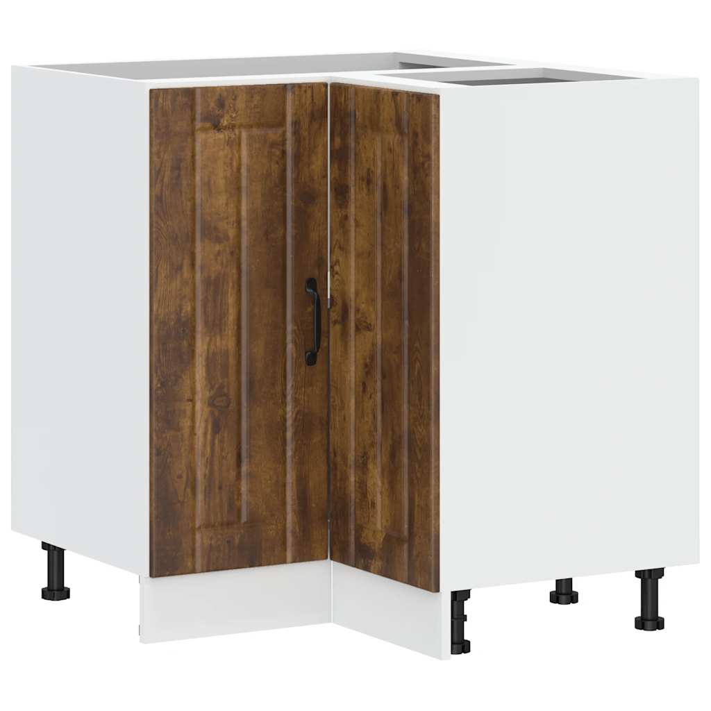 vidaXL Küchen-Eckunterschrank Lucca Räuchereiche Holzwerkstoff