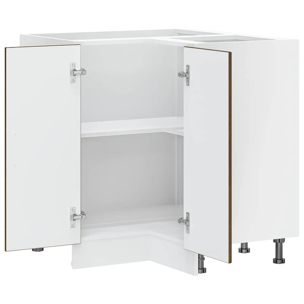 vidaXL Küchen-Eckunterschrank Lucca Braun Eichen-Optik Holzwerkstoff